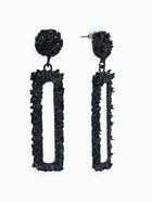 Серьги металл «Карибы» длинный прямоугольник, цвет чёрный - Фото 2