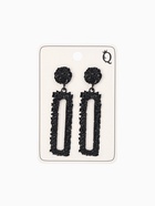 Серьги металл «Карибы» длинный прямоугольник, цвет чёрный - Фото 4