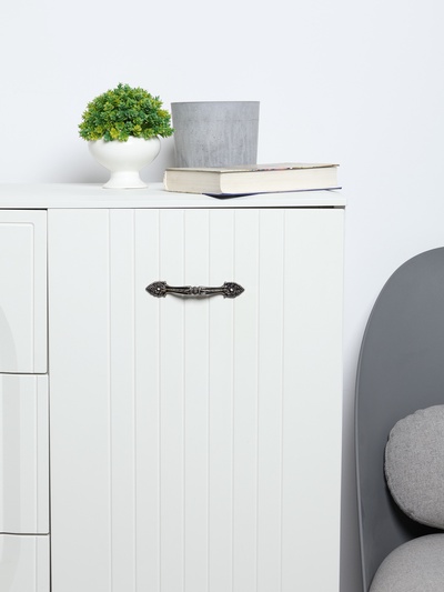 Ручка-скоба мебельная ТУНДРА PC177, м/о 105 мм, цвет бронза