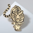 Брошь "Тигр", цвет чёрный в золоте - фото 5177248