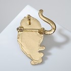 Брошь «Тигр», цвет чёрный в золоте - Фото 2