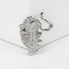 Брошь «Тигр», цвет белый в серебре - Фото 2