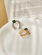 Брошь «Подкова» на удачу с клевером, цвет МИКС (неделимая фасовка 12 шт., цена за шт.) 4687457