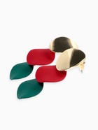 Серьги металл «Азелия» выгнутые круги, цвет красно-зелёный в золоте - Фото 4