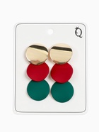 Серьги металл «Азелия» выгнутые круги, цвет красно-зелёный в золоте - Фото 5