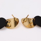 Серьги металл «Азелия» выгнутые круги, цвет красно-чёрный в золоте - Фото 4