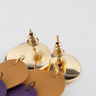 Серьги металл «Азелия» выгнутые круги, цвет бежево-фиолетовый в золоте - Фото 2