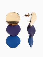 Серьги металл «Азелия» выгнутые круги, цвет фиолетово-синий в золоте - Фото 2