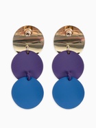 Серьги металл «Азелия» выгнутые круги, цвет фиолетово-синий в золоте - Фото 3