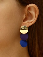 Серьги металл «Азелия» выгнутые круги, цвет фиолетово-синий в золоте - Фото 4