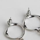 Серьги со стразами «Сиа» капли, белые в серебре - Фото 2