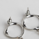 Серьги со стразами «Сиа» капли, бензиновые в серебре - Фото 2