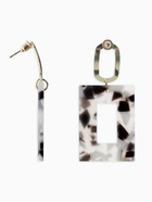 Серьги ассорти «Азелия» прямоугольник, цвет чёрно-белый в золоте - Фото 2