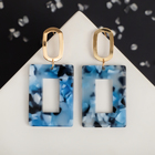 Серьги ассорти «Азелия» прямоугольник, цветные в золоте - Фото 1