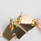 Серьги ассорти «Азелия» ромбы, цвет розовый в золоте - Фото 4