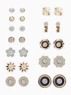 Пусеты 12 пар One year, летний день, цветные в золоте - Фото 4