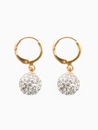 Серьги со стразами «Шамбала» сияние, белые в золоте - Фото 6