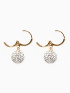 Серьги со стразами «Шамбала», сияние, белые в золоте - Фото 3