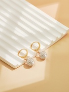 Серьги со стразами «Шамбала», сияние, белые в золоте - Фото 4