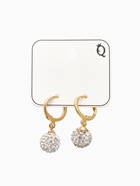 Серьги со стразами «Шамбала», сияние, белые в золоте - Фото 5