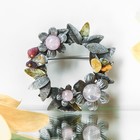 Брошь «Венок из самоцветов», цветная в чернёном серебре - Фото 2