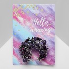 Брошь «Ветвь аметиста», фиолетовая в чернёном серебре - Фото 2