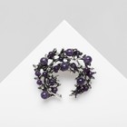 Брошь «Ветвь аметиста», цвет фиолетовый в чернёном серебре - фото 9562910