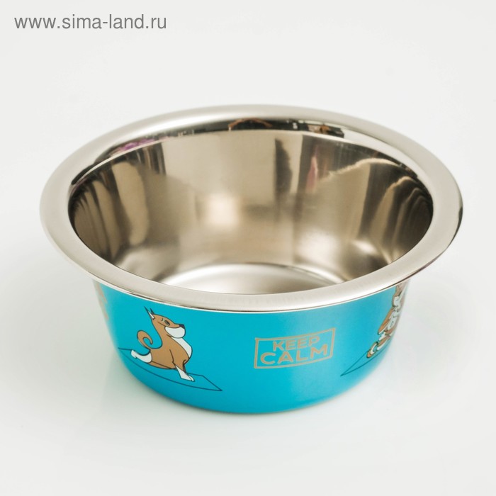 

Миска стандартная "Пижон. Yoga Dog", 450 мл, синяя