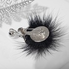 Брошь «Ёжик» пушистый, цвет чёрный в серебре - Фото 3