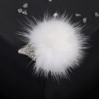 Брошь «Ёжик» пушистый, цвет белый в серебре - фото 18389816