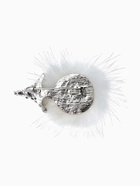 Брошь «Ёжик» пушистый, цвет белый в серебре - Фото 2