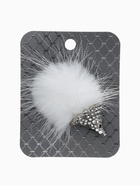 Брошь «Ёжик» пушистый, цвет белый в серебре - Фото 4