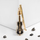 Брошь «Скрипка», цвет чёрно-белый в золоте - Фото 2