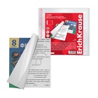 Набор обложек ПП 10 шт., 232×440 мм, 80 мкм, ErichKrause Fizzy Clear, для учебников, с клеевым краем, с тиснением - Фото 1