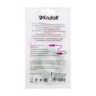 Кабель аудио AUX Krutoff Nylon, Jack 3.5 мм(m)-Jack 3.5 мм(m), 1 м, зеленый - Фото 4
