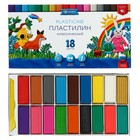 Пластилин GLOBUS «Классический», 18 цветов, 360 г, со стеком - Фото 1