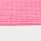 Молд Доляна «Кирпичная стена», силикон, 10×10 см, цвет розовый - Фото 3