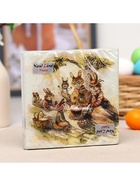 Салфетки бумажные «Пасхальные зайцы», 2 слоя, 33×33 см, 20 шт. - Фото 4