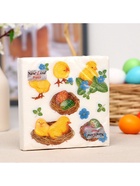 Пасхальные салфетки бумажные New Line Fresco «Пасхальные цыплята», 2 слоя, 33×33 см, 20 шт. - Фото 4