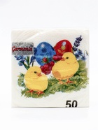 Салфетки бумажные пасхальные «Цыплята», 1 слой, 24×24 см, 50 шт. - Фото 2
