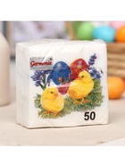 Салфетки бумажные пасхальные «Цыплята», 1 слой, 24×24 см, 50 шт. - Фото 4