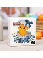 Салфетки бумажные пасхальные «Цыплёнок», 1 слой, 24×24 см, 50 шт. - Фото 4