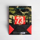 Пакет подарочный ламинированный вертикальный, упаковка, «С 23 февраля!», MS 18×23×10 см 4515286