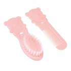 Расчёска детская «Мишка», 2 шт., розовый - Фото 1