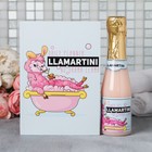 Набор Llamartini: гель для душа во флаконе шампанское, 250 мл, нежный парфюм; ежедневник, А5, 80 л - Фото 4