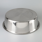 Таз из нержавеющей стали, 9 л, d=39 см, дно d=32 см - Фото 3