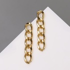 Серьги из металла «Цепочки» полукруг, цвет золото - Фото 2