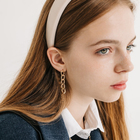 Серьги из металла «Цепочки» полукруг, цвет золото - Фото 5