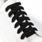 Шнурки для обуви, плоские, 10 мм, 120 см, фасовка 25 шт, цвет чёрный - фото 298313223