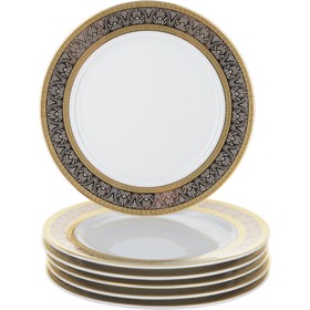 Тарелка десертная Opal, декор «Широкий кант платина, золото», 17 см